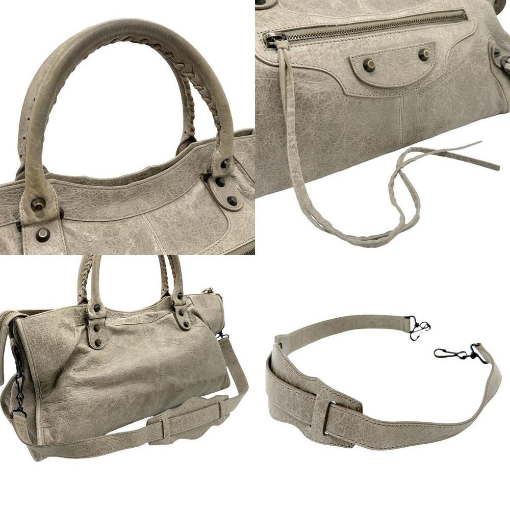 Balenciaga The Part Time Shoulder Bag Handbag Gray Leather - Picture 4 of 4